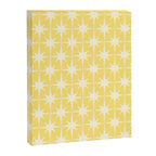 Midcentury Modern Atomic Starburst Pattern in Soft Yellow Canvas Print Gallery Image 6