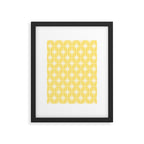Midcentury Modern Atomic Starburst Pattern in Soft Yellow Framed Art Print Gallery Image 5