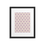Midcentury Modern Atomic Starburst Pattern Lilac Cream Framed Art Print Gallery Image 5