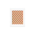 Midcentury Modern Atomic Starburst Pattern Mid Mod Burnt Orange and Beige Art Print Gallery Image 1