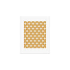 Midcentury Modern Atomic Starburst Pattern Muted Mustard Gold and Cream Art Print Gallery Image 1
