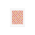 Midcentury Modern Atomic Starburst Pattern Pink Orange Art Print Gallery Image 1