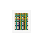 Midcentury Modern Colorful Retro Plaid Pattern Art Print Gallery Image 1