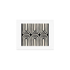 Midcentury Modern Confaab Abstract Pattern in Black and Almond Cream  Art Print Gallery Image 1