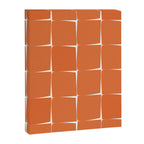 Midcentury Modern Flux Check Grid Pattern in Burnt Orange Tones on White Canvas Print Gallery Image 8