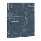 Mid-Century Modern Kinetikos Pattern Deep Neutral Blue Gray Taupe Canvas Print Gallery Image 8