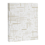 Mid-Century Modern Kinetikos Abstract Pattern in Mushroom Beige and White Canvas Print Gallery Image 8
