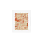 Mid-Century Modern Kinetikos Pattern in Beige and Burnt Orange  Art Print Gallery Image 1