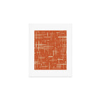 Mid-Century Modern Kinetikos Pattern in Mid Mod Burnt Orange and Beige Art Print Gallery Image 1