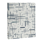 Mid-Century Modern Kinetikos Pattern in Neutral Blue Gray Tones on Nearly White Canvas Print Gallery Image 8