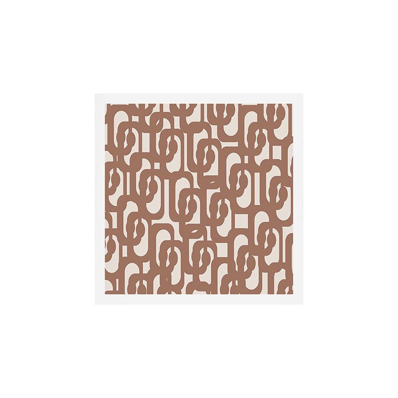 Midcentury Modern Loops Pattern 1 Inspired by PANTONE 17 1230 Mocha Mousse Art Print Gallery Image 1