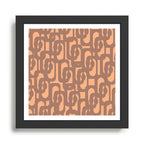 Midcentury Modern Loops Pattern 8 Inspired by PANTONE 17 1230 Color of the Year Mocha Mousse Framed Art Print Gallery Image 1