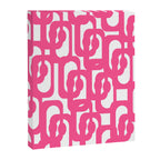 Midcentury Modern Loops Pattern Hot Pink and White Canvas Print Gallery Image 8