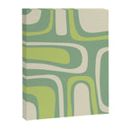 Mid-Century Modern Palm Springs Abstract Pattern Light Lime Jade Green Canvas Print Gallery Image 8