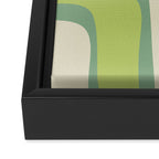 Mid-Century Modern Palm Springs Abstract Pattern Light Lime Jade Green Framed Canvas Print Gallery Image 3