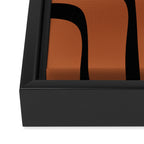 Mid-Century Modern Palm Springs Abstract Rust and Black Pattern  Framed Canvas Print Gallery Image 3