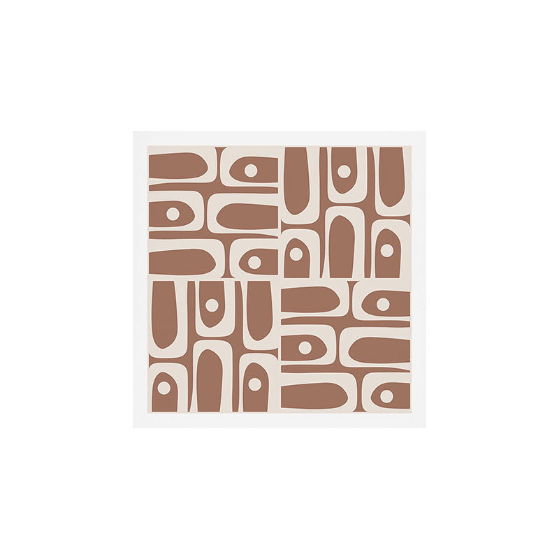Midcentury Modern Piquet 4 Inspired by PANTONE 17 1230 Color of the Year Mocha Mousse Art Print Gallery Image 1