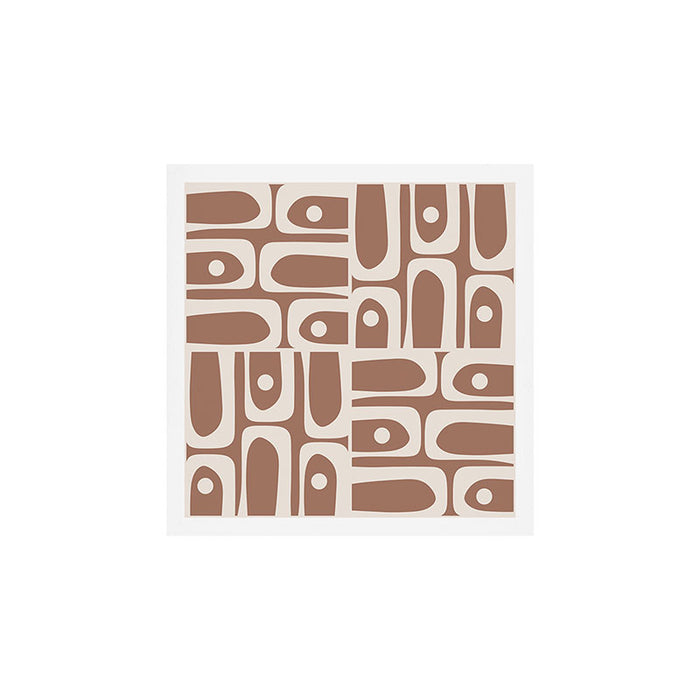 Midcentury Modern Piquet 4 Inspired by PANTONE 17 1230 Color of the Year Mocha Mousse Art Print Gallery Image 1