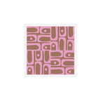 Midcentury Modern Piquet 5 Inspired by PANTONE 17 1230 Color of the Year Mocha Mousse  Art Print Gallery Image 1