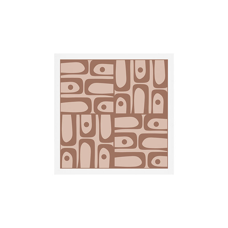 Midcentury Modern Piquet 6 Inspired by PANTONE 17 1230 Color of the Year Mocha Mousse Art Print Gallery Image 1