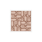 Midcentury Modern Piquet 6 Inspired by PANTONE 17 1230 Color of the Year Mocha Mousse Art Print Gallery Image 1