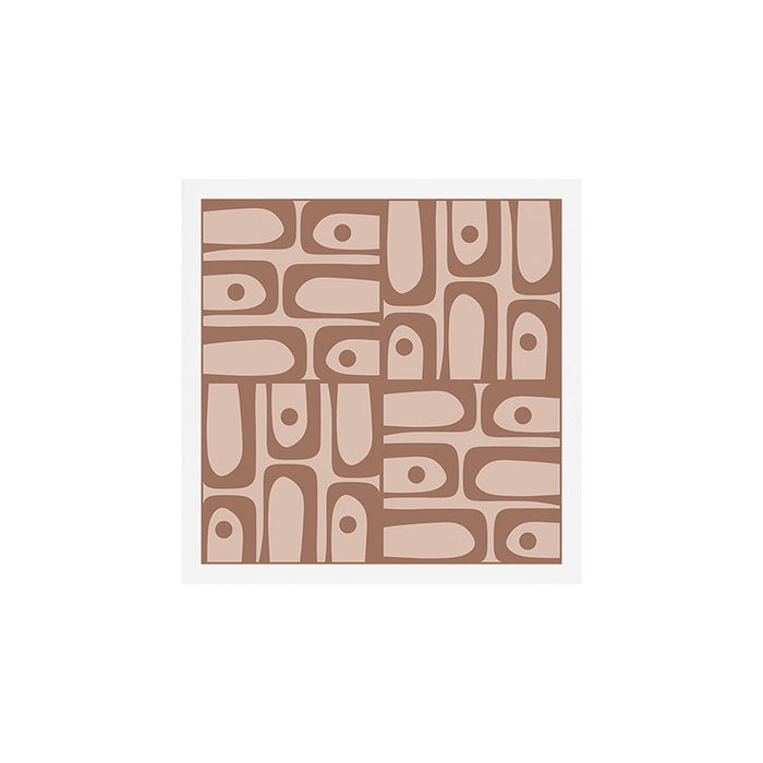 Midcentury Modern Piquet 6 Inspired by PANTONE 17 1230 Color of the Year Mocha Mousse Art Print Gallery Image 1
