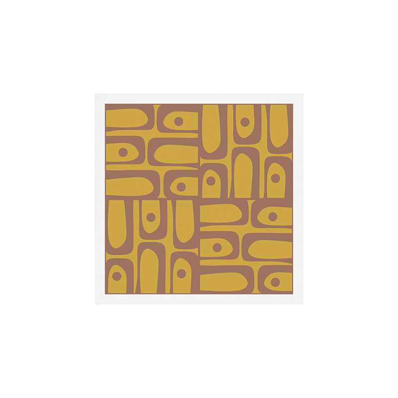 Midcentury Modern Piquet 7 Inspired by PANTONE 17 1230 Color of the Year Mocha Mousse Art Print Gallery Image 1