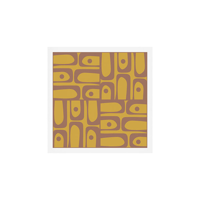 Midcentury Modern Piquet 7 Inspired by PANTONE 17 1230 Color of the Year Mocha Mousse Art Print Gallery Image 1