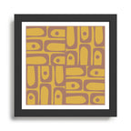 Midcentury Modern Piquet 7 Inspired by PANTONE 17 1230 Color of the Year Mocha Mousse Framed Art Print Gallery Image 1