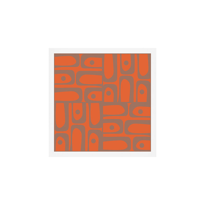 Midcentury Modern Piquet 8 Inspired by PANTONE 17 1230 Color of the Year Mocha Mousse Art Print Gallery Image 1