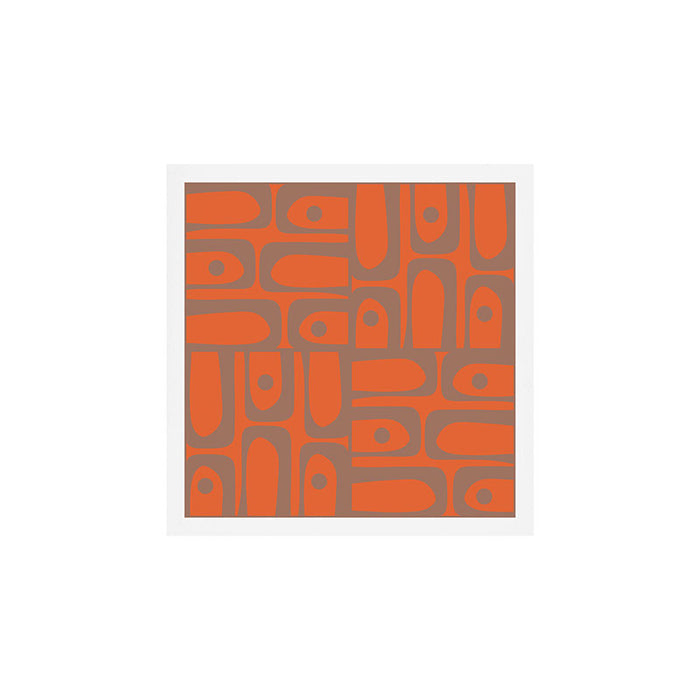Midcentury Modern Piquet 8 Inspired by PANTONE 17 1230 Color of the Year Mocha Mousse Art Print Gallery Image 1