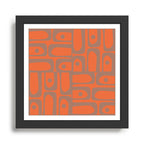 Midcentury Modern Piquet 8 Inspired by PANTONE 17 1230 Color of the Year Mocha Mousse Framed Art Print Gallery Image 1
