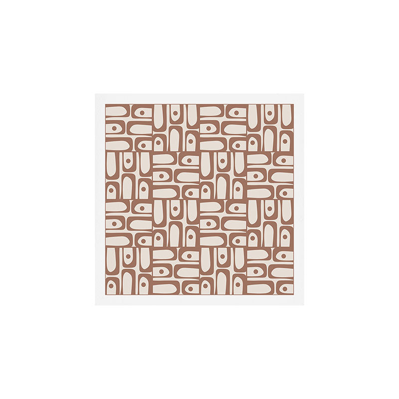Midcentury Modern Piquet Inspired by PANTONE 17 1230 Color of the Year Mocha Mousse Art Print Gallery Image 1