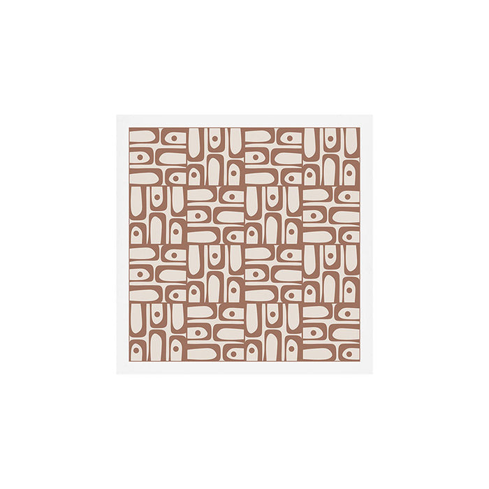 Midcentury Modern Piquet Inspired by PANTONE 17 1230 Color of the Year Mocha Mousse Art Print Gallery Image 1