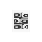 Mid-Century Modern Piquet Minimalist Abstract Pattern in Gray Art Print Gallery Image 1