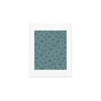 Midcentury Modern Twinkly Retro Starburst Pattern in Light Steel Blue Art Print Gallery Image 1