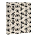 Midcentury Molecules Atomic Retro Dot Pattern Black and Almond Cream Canvas Print Gallery Image 6