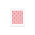 Midcentury Stars and Dots Atomic Pattern in Light Pink and Pale Mocha Art Print Gallery Image 1