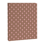 Midcentury Stars and Dots Atomic Pattern in Mocha and Pink Canvas Print Gallery Image 8