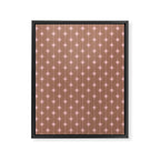 Midcentury Stars and Dots Atomic Pattern in Mocha and Pink Framed Canvas Print Gallery Image 8
