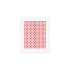Midcentury Stars and Dots Atomic Pattern in Pink and Mocha Brown Art Print Gallery Image 1
