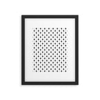 Midcentury Stars and Dots Classic Pattern in Black and White Framed Art Print Gallery Image 6