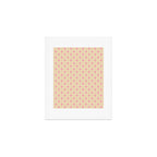 Midcentury Stars and Dots Classic Pink Cream Pattern Art Print Gallery Image 1
