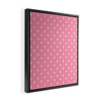 Midcentury Stars and Dots Classic Pink Pattern Framed Canvas Print Gallery Image 2