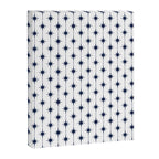 Midcentury Stars and Dots Nautical Navy Blue and White Pattern Canvas Print Gallery Image 8