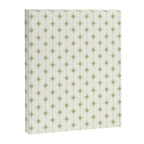 Midcentury Stars and Dots Pattern in Light Sage Green and Cream Canvas Print Gallery Image 8