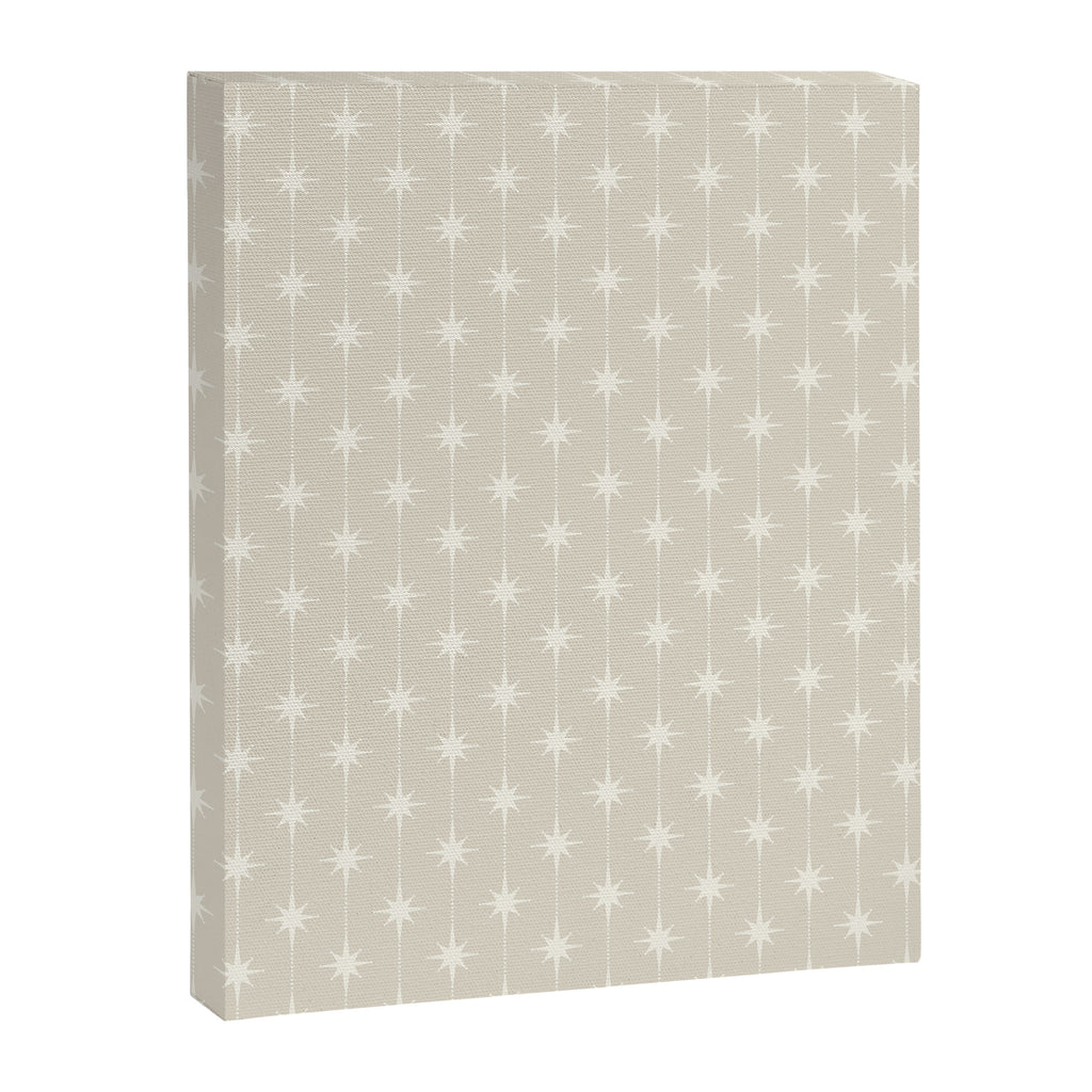 Midcentury Stars and Dots Pattern in Mushroom Beige and Cream Canvas Print Gallery Image 8