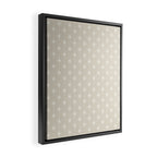 Midcentury Stars and Dots Pattern in Mushroom Beige and Cream Framed Canvas Print Gallery Image 2