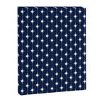 Midcentury Stars and Dots Pattern in Nautical Navy Blue and White Canvas Print Gallery Image 8