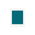 Midcentury Stars and Dots Pattern in Teal Blue and Turquoise Art Print Gallery Image 1